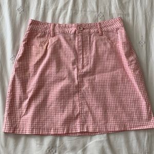 Forever 21 Pastel Pink Checkered Skirt Size S